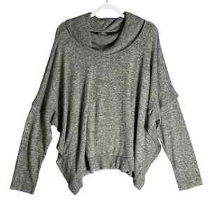Anthropologie Postmark Sz XL Lassen Cowl Neck Side Ruffle Sweater Soft Lagenlook